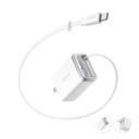 ANKER CARGADOR NANO 35W con cable retractable TIPO C y 1 puerto mas TIPO C Blanco  A2658J21