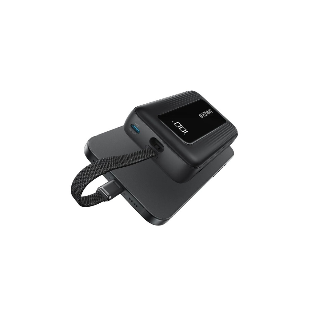 ANKER POWER BANK 10K,30W, CABLE C Integrado,NEGRO  A1688H11