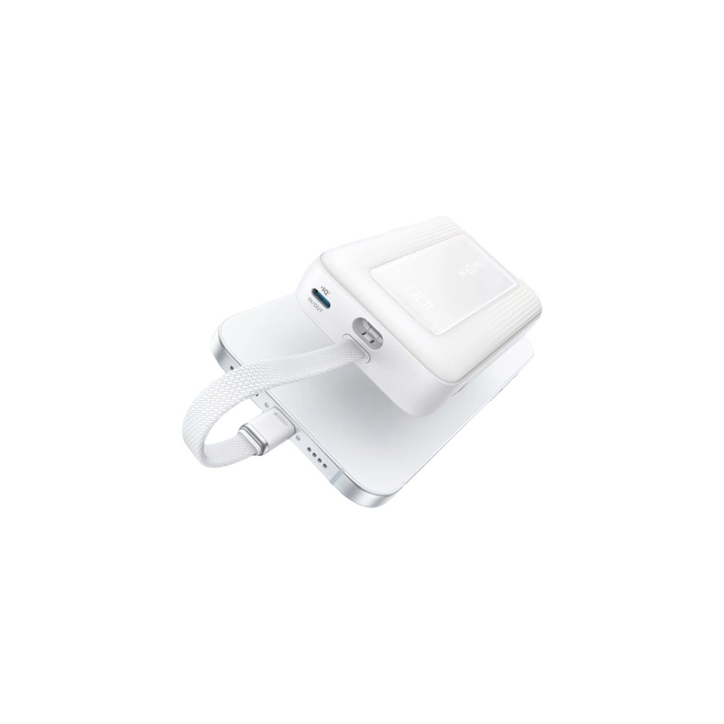 ANKER POWER BANK 10K,30W, CABLE C Integrado,BLANCO  A1688H21      
