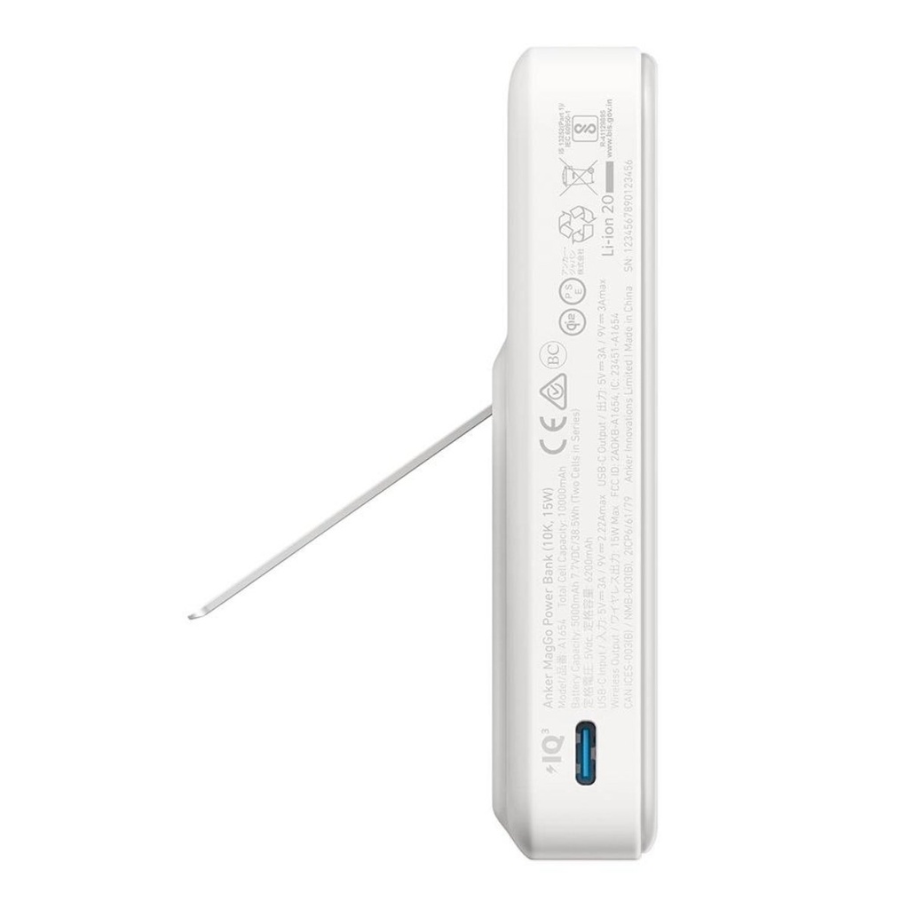 ANKER POWER BANK MagGo 10K ,15W, Magsafe, Tipo C (incluye cable), Blanco   A1654H21  