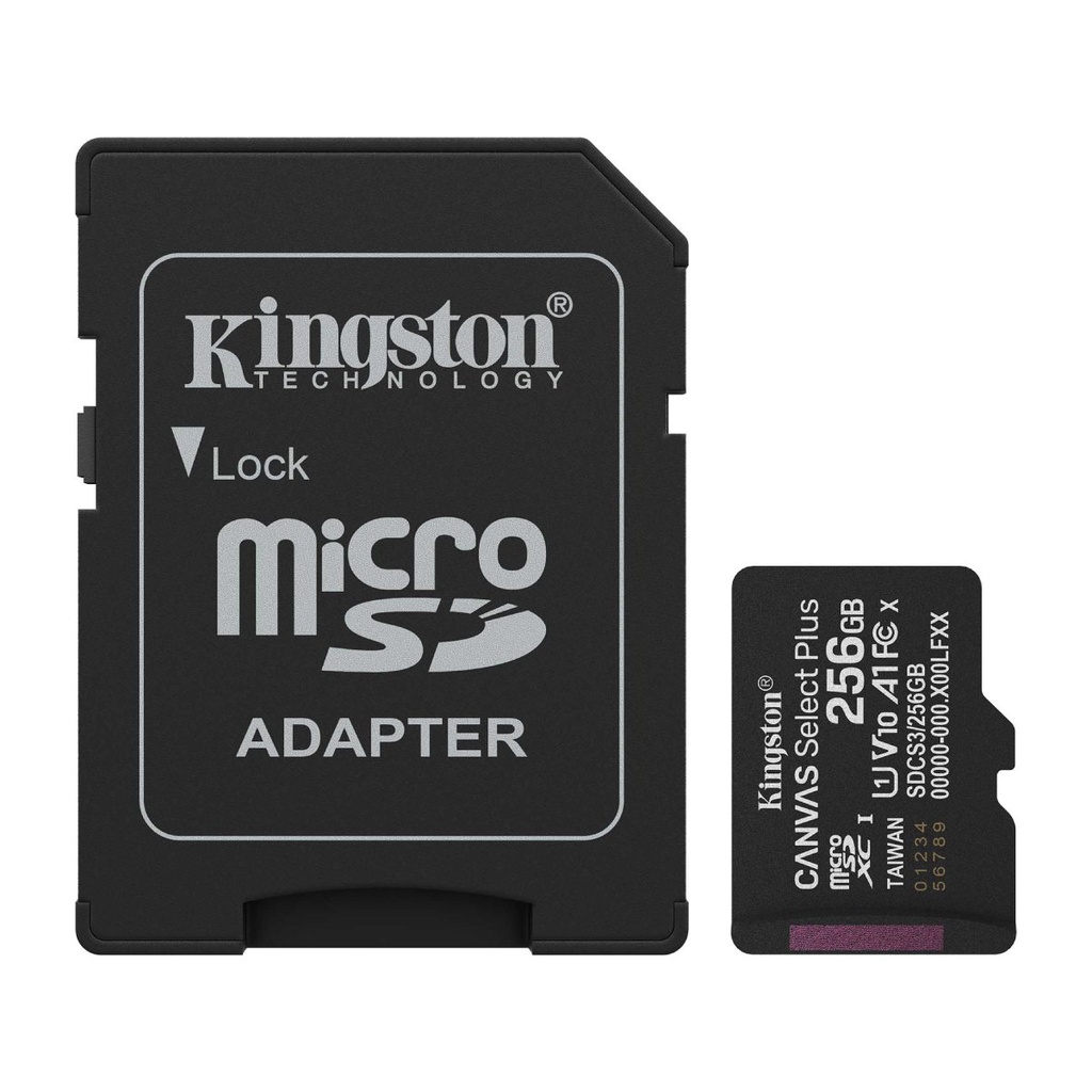 MicroSD 256GB Kingston SDCS3/256GB con Adaptador 