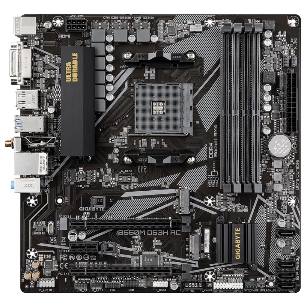 Tarjeta Madre Gigabyte B550M DS3H AC 1.7