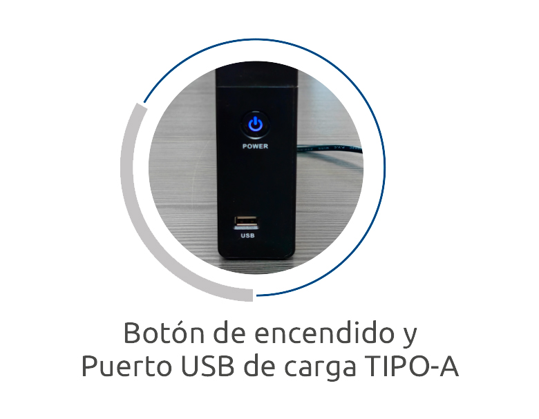 UPS con bateria de Litio CDP 500VA/250W 4 tomas, 1 USB tipo C   LI-504I