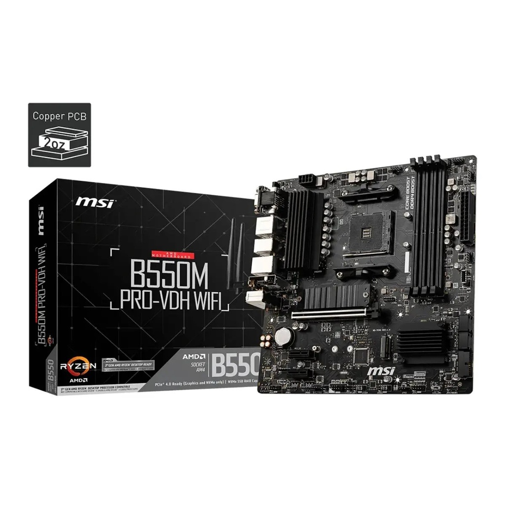 Tarjeta Madre MSI B550M PRO-VDH WIFI D4