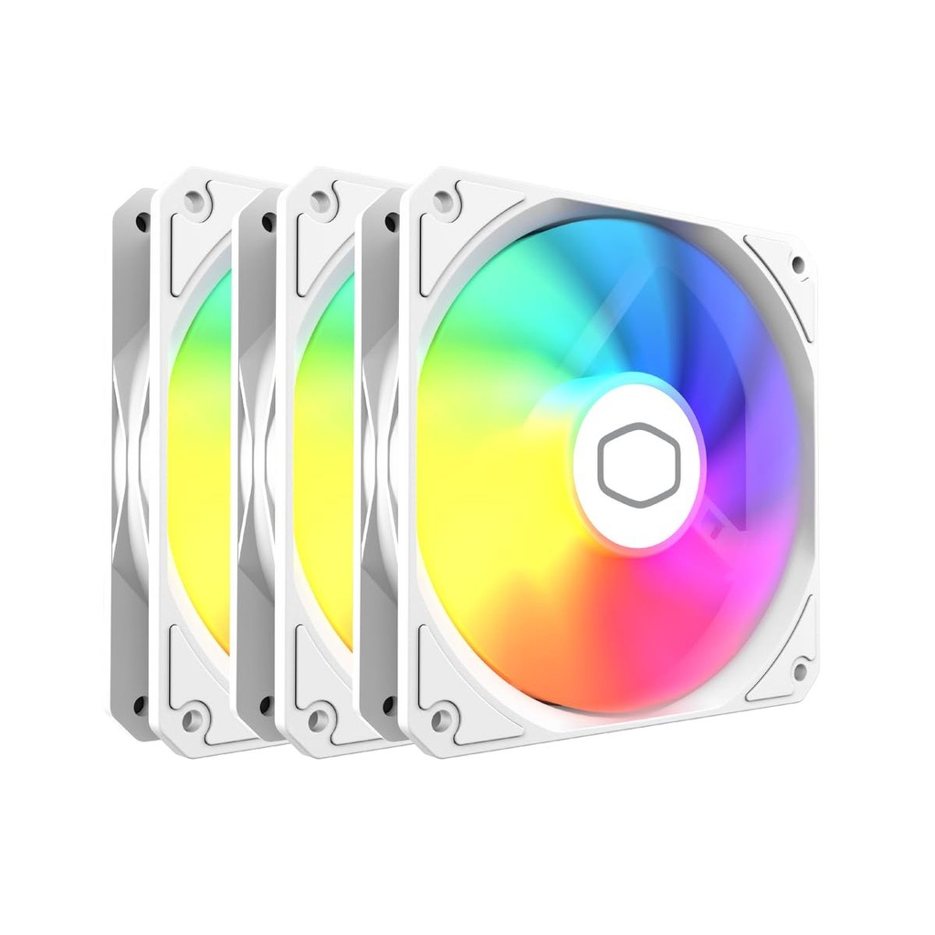 Cooler Master MasterFan MF120 Lite ARGB White Edition 3-Pack  MFW-B2DW-173PA-R1