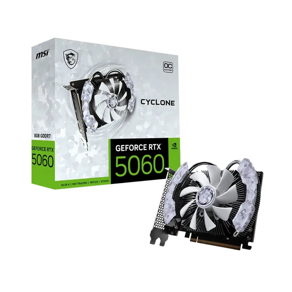 Tarjeta Video MSI GeForce RTX 5060 8G CYCLONE OC    912-V812-205