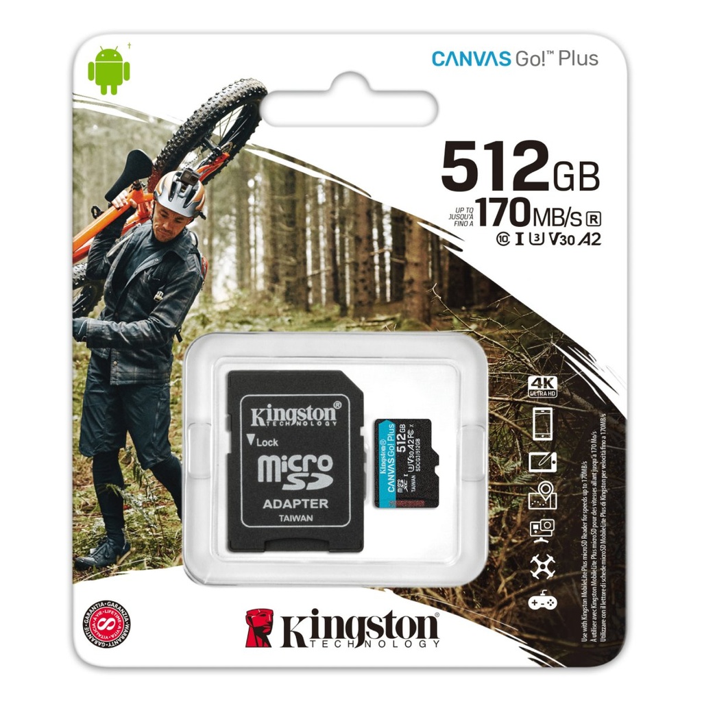 SDCG3/512GB microSDXC Canvas Go Plus 170R A2 U3 V30 Card