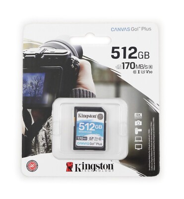 SDG3/512GB SDXC Canvas Go Plus 170R C10 UHS-I U3 V30