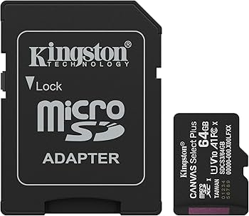 MicroSD 64GB Kingston SDCS3/64GB con Adaptador