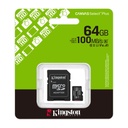 MicroSD 64GB Kingston SDCS3/64GB con Adaptador
