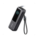 ANKER POWER BANK LAPTOP 25K ,165W, 3 conector Tipo C (cables integrados y retractiles), Negro   A1695H11    