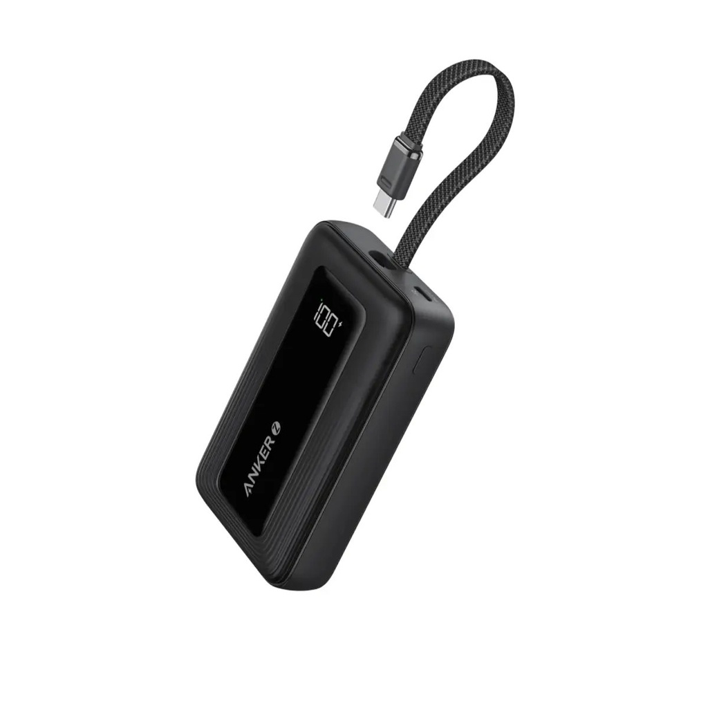 ANKER POWER BANK 10K,30W, CABLE C Integrado,NEGRO  A1688H11