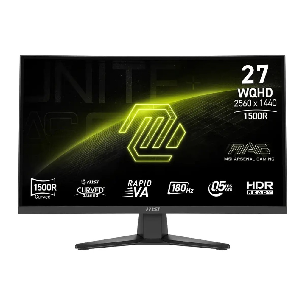 Monitor Gaming MSI 27" 2K Curvo Rapid VA, 180hz, 0,5 ms MAG 275CQF E18