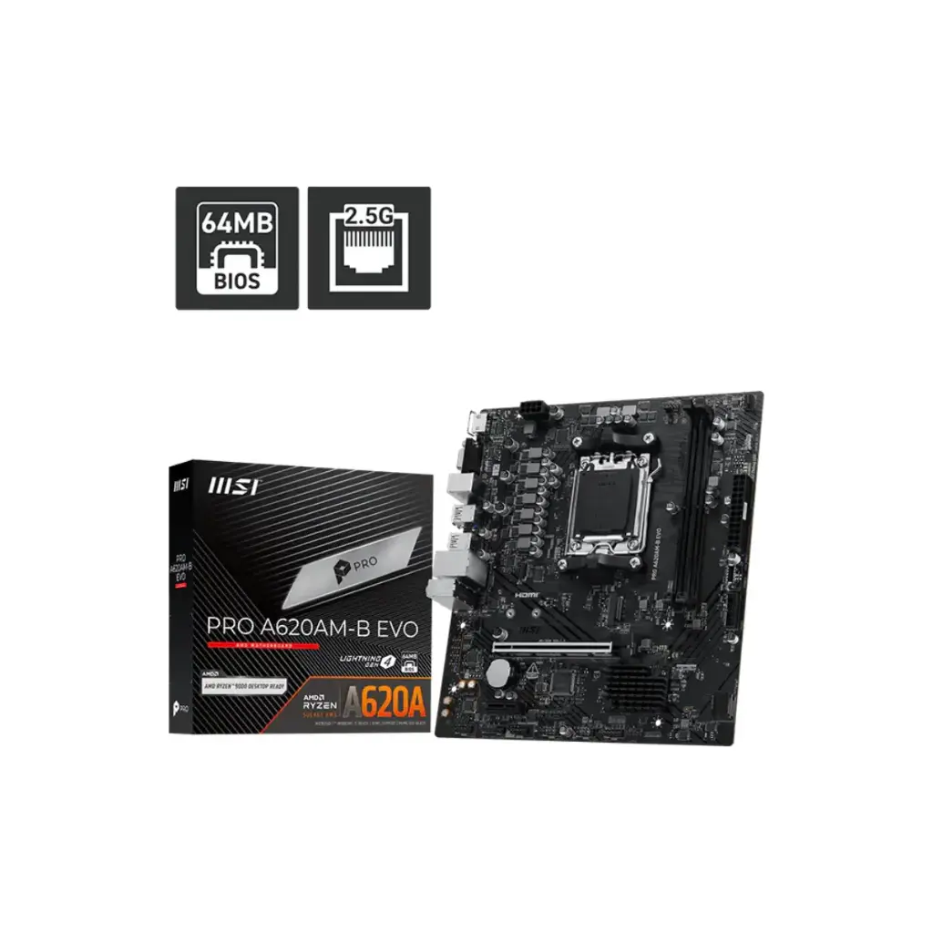 Tarjeta Madre MSI PRO A620AM-B EVO DDR5 AMD