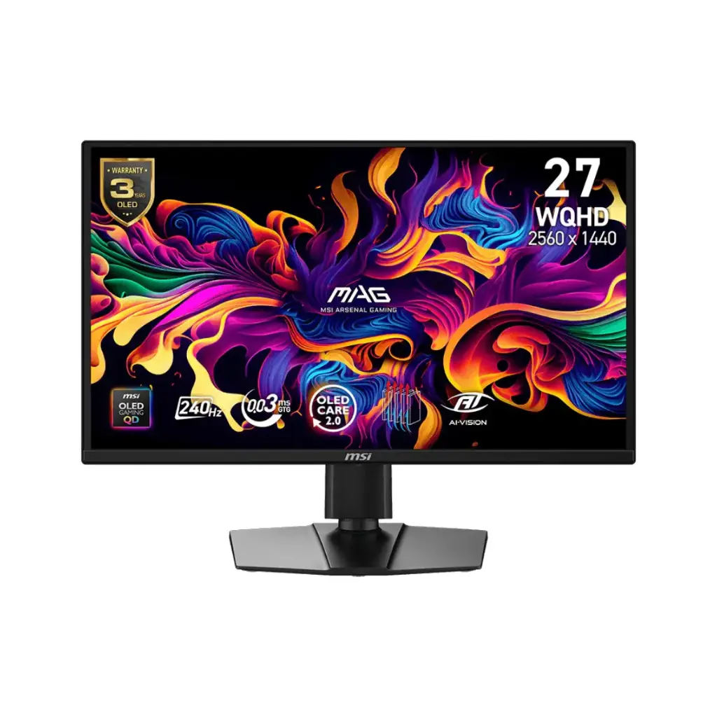 Monitor Gaming MSI 27" QLED Rapid VA, 240hz, 0,03 ms TIPO  C  MAG 272QP QD-OLED X24