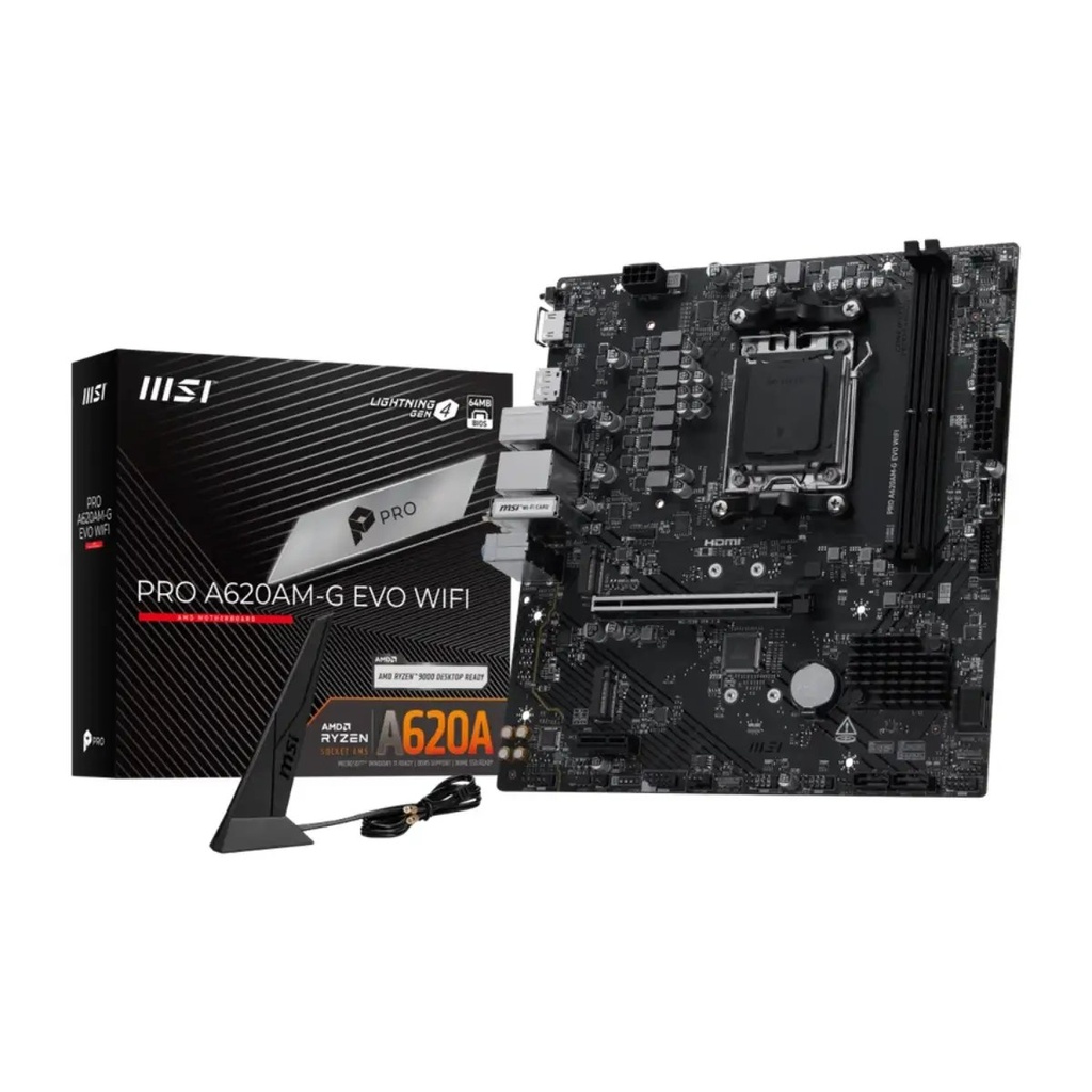 Tarjeta Madre MSI PRO A620AM-G EVO WIFI DDR5 AMD