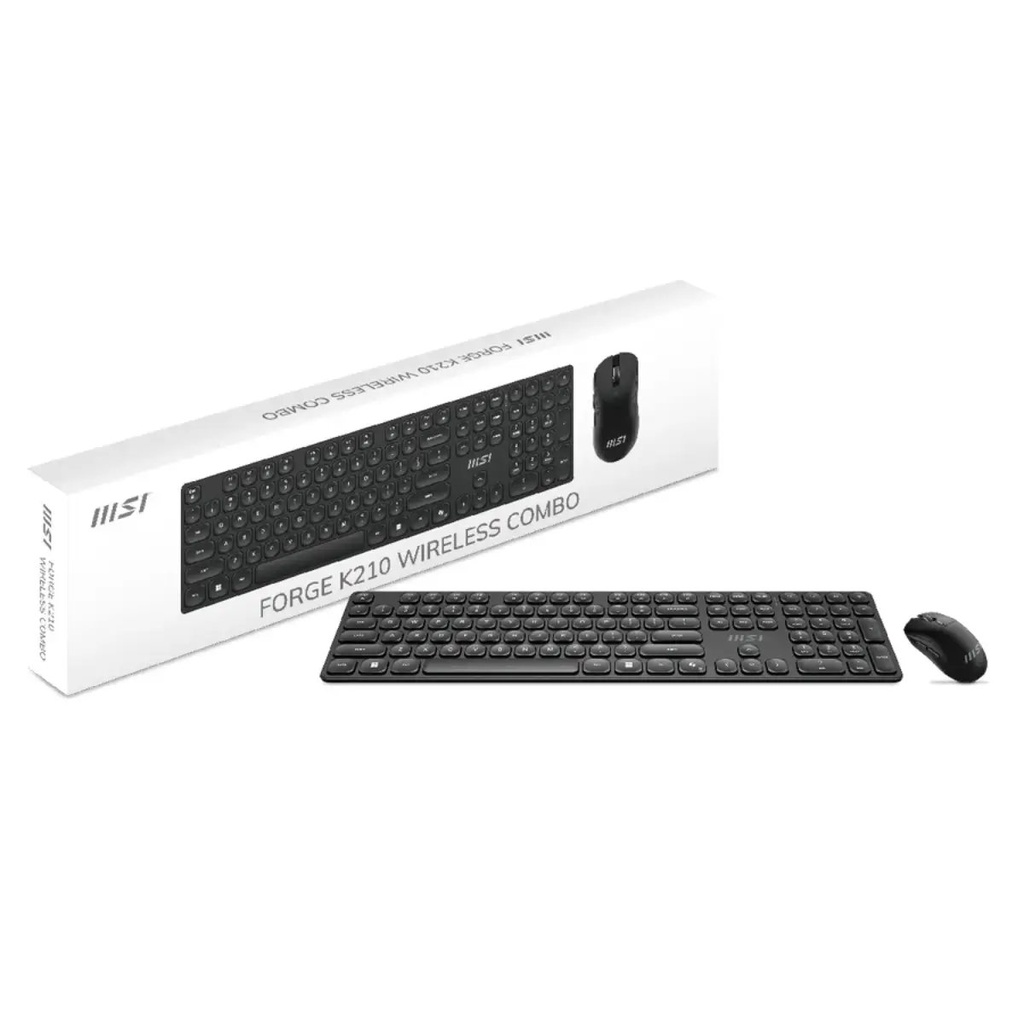 KIT MSI Teclado y Mouse inalambrico en  Español  FORGE K210 W COMBO LS