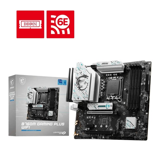 [911-7D99-060] Tarjeta Madre MSI B760M GAMING PLUS WIFI INTEL DDR5