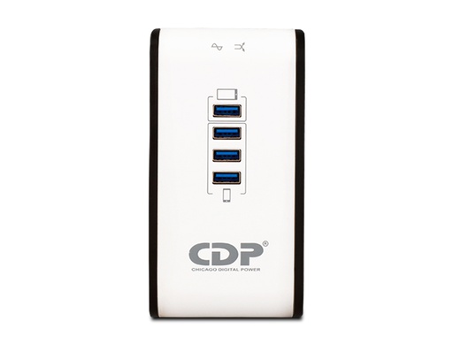 [R2CU-AVR1008I] Estabilizador voltaje con supresor de picos 1000VA/500W, 8 tomas 4 USB R2CU-AVR1008I