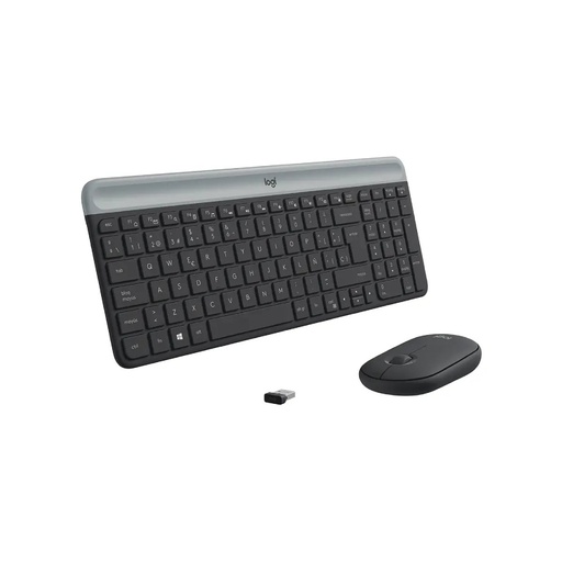 [920-009266] Kit Logitech Keyboard/Mouse Slim  Wireless Spanish (MK470 Combo 920-009266)