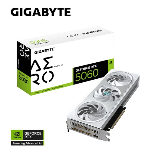 [GV-N5060AERO OC-8GD] Tarjeta de Video Gigabyte RTX 5060 8GB AEREO GV-N5060AERO OC-8GD