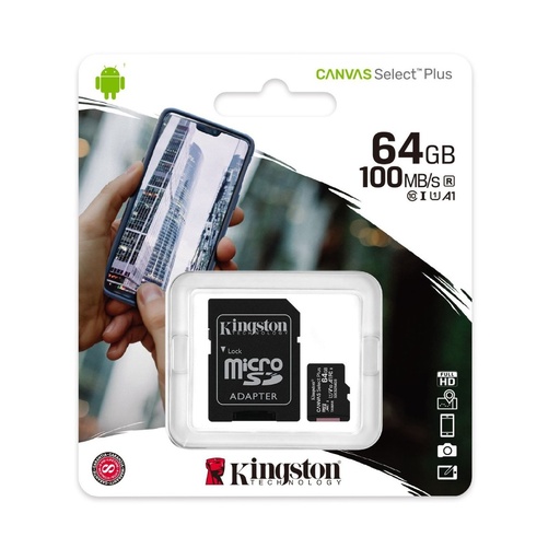 [SDCS2/64GB] MicroSD 64GB Kingston SDCS2/64GB con Adaptador 