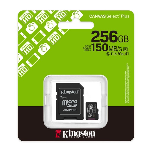 [SDCS3/256GB] MicroSD 256GB Kingston SDCS3/256GB con Adaptador 